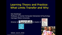 slide of Kenneth Koedinger's keynote